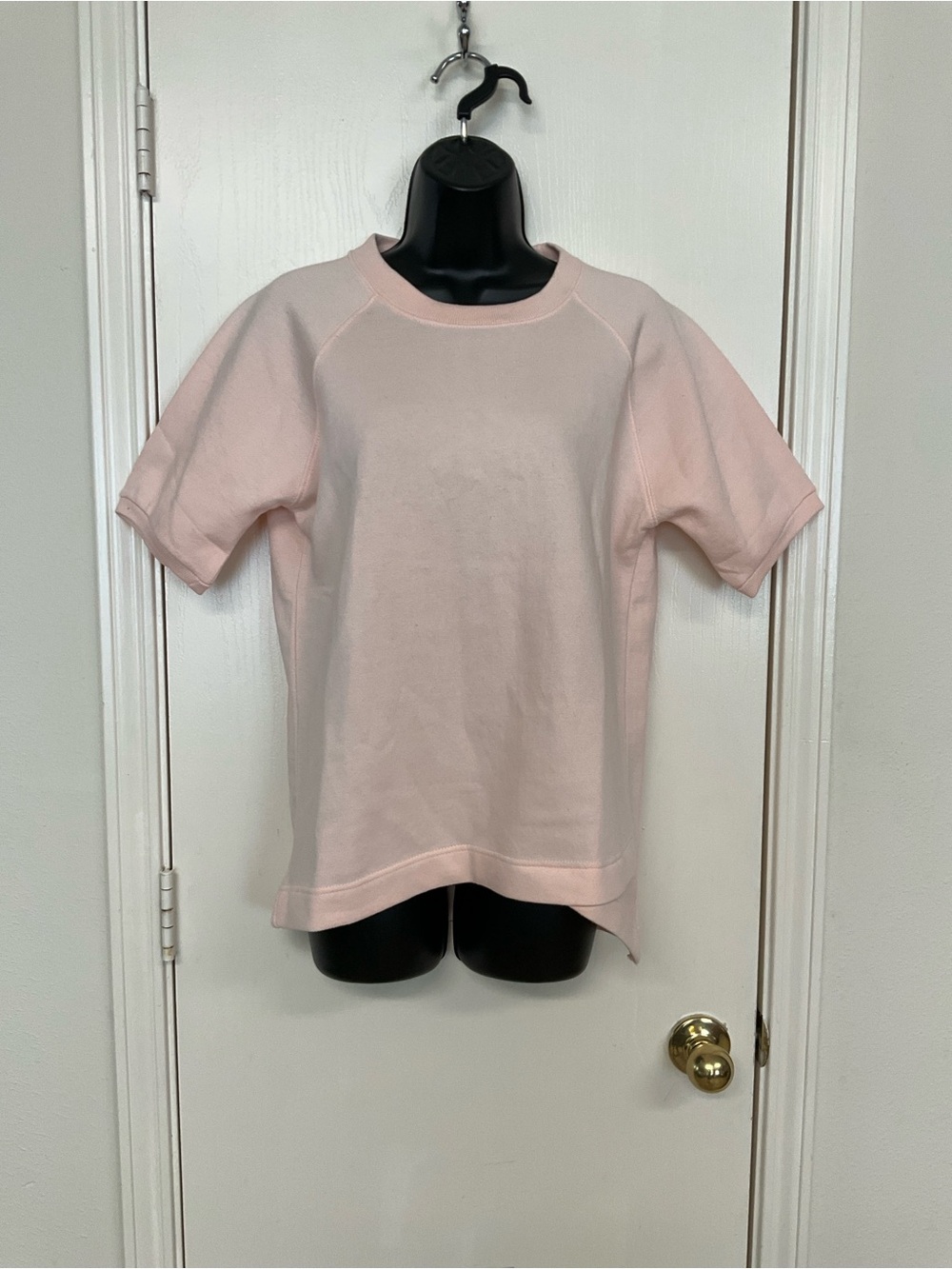 Stillwater Supply Co.Short-Sleeve Sweatshirt Top in Light Pink
